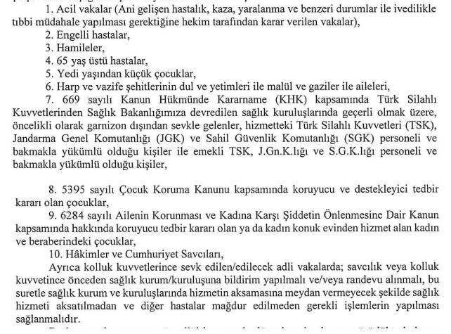 Öncelikli Hastalar